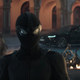 Spider-Man in his stealth suit.